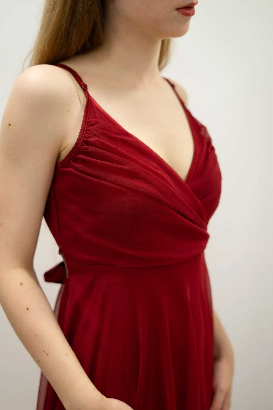 Krátké červené šaty - vel. XS-M – fotka 2